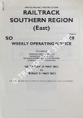 Book cover of Weekly Operating Notice containing Temporary Speed Restrictions, Engineering Arrangements, Signalling & Permanent Way Alterations, General Instructions and Notices, 25 to 31 May 2002 by Railtrack Southern (East)